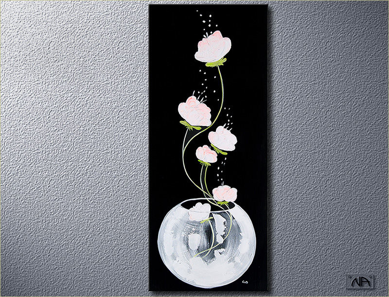 Acrylbild leuchtend Acrylmalerei mega Versteigerung Zahlen limitiert Art Deco lila Acrylgemälde Zigarre informelle artgallery