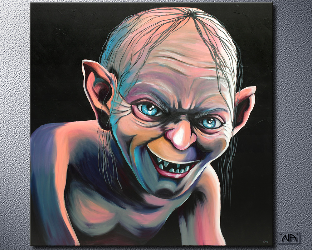 Acrylbild leuchtend Acrylmalerei mega Versteigerung Zahlen limitiert Art Deco lila Acrylgemälde Zigarre informelle artgallery