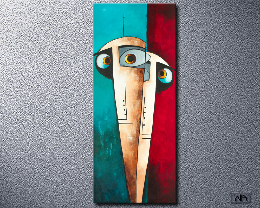 Acrylbild leuchtend Acrylmalerei mega Versteigerung Zahlen limitiert Art Deco lila Acrylgemälde Zigarre informelle artgallery